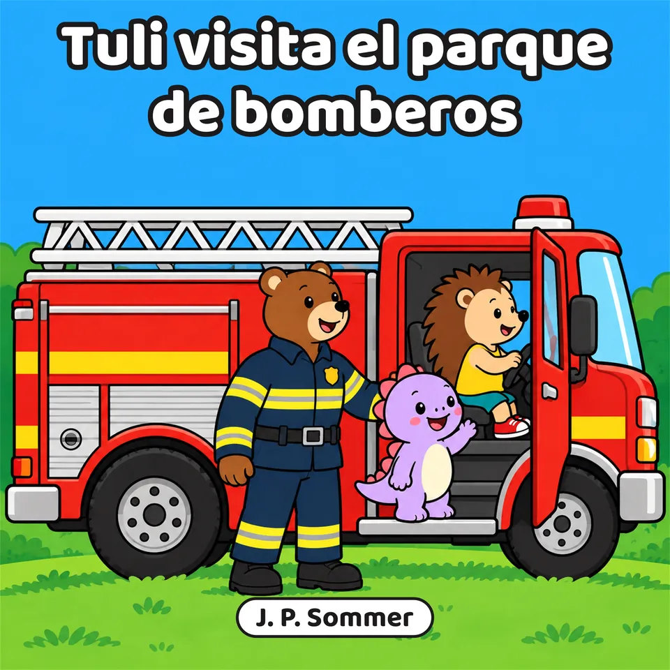 Portada de «Tuli visita el parque de bomberos»